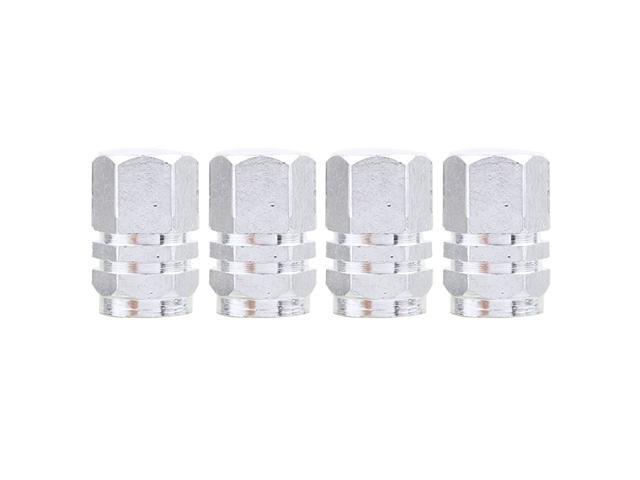 Hexagon Valve Caps Aluminum Black for Auto Car Wheel Dust Cover