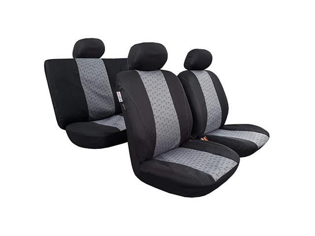 Polyester Car Seat Covers Front Set Full Coverage 2 Detachable Headrest Covers Universal Auto Seat Protector Low Back Fit Most Car Truck SUV