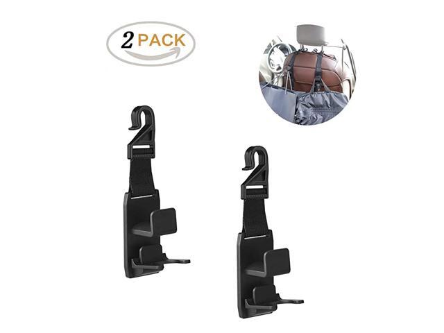 Headrest Hooks for Car Vehicle Portable Back Front Seat Headrest Hanger Holder Hook Car Seat Organizer with Bottle Holder for Storage Purse