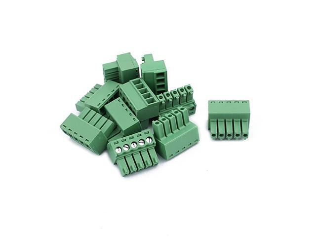 10Pcs 300V KF2EDGK 35mm Pitch 5-Pin PCB Screw Terminal Block Connector