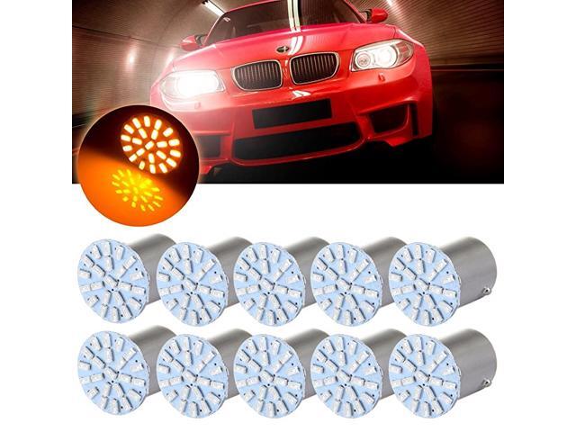 10 pcs Yellow 22 SMD LED Exterior Light Bulbs Replacement fit for Backup Reverse Tail RV Lights