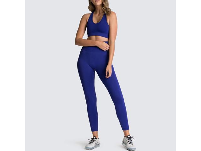 Pure color seamless knitted hip yoga suit sports fitness suit vest suit women