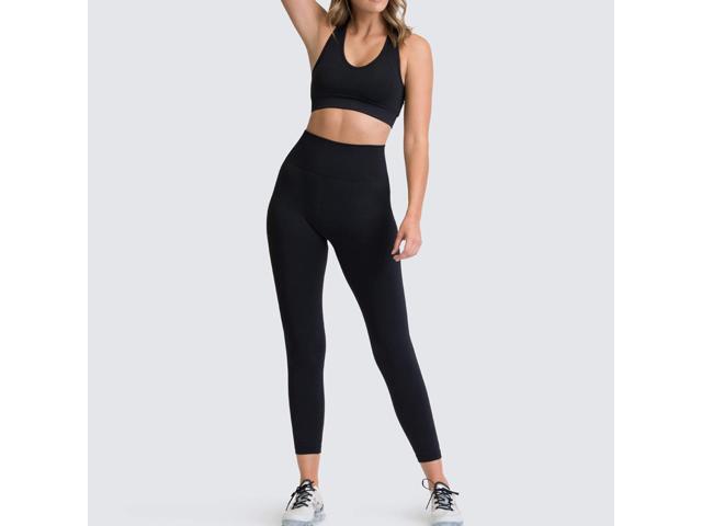 Pure color seamless knitted hip yoga suit sports fitness suit vest suit women