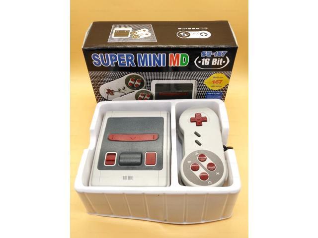 Pop Retro Mini TV Video Game Console For Sega MegaDrive 16 Bit Games With 167 Different Built-in Games Two Gamepads AV Out