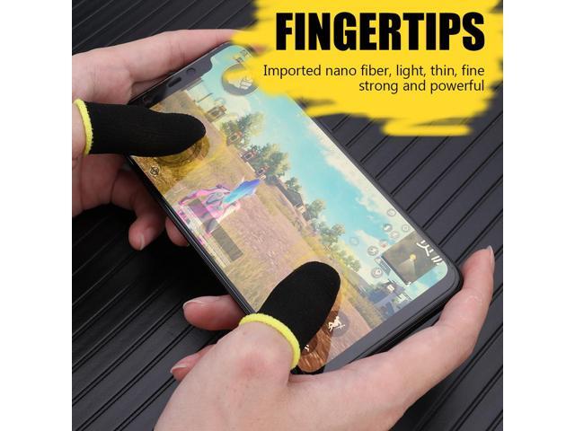 2pcs Finger Cover Breathable Game Controller Finger Sleeve For Pubg Sweat Proof Non-Scratch Touch Screen Gaming Thumb Gloves