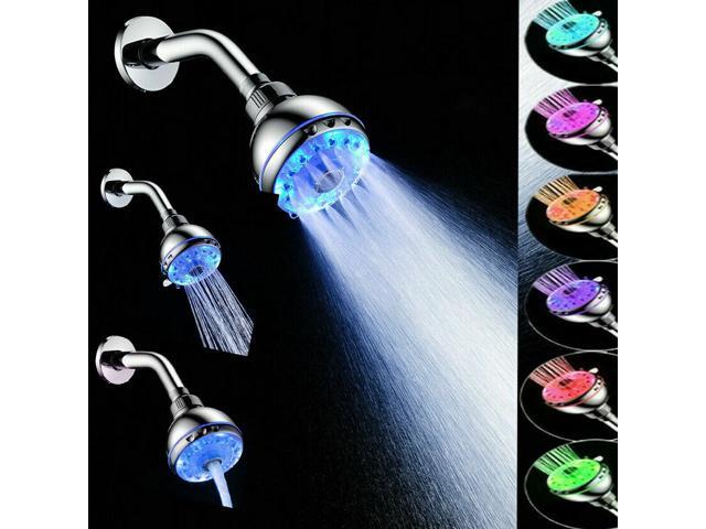 Change RGB Shower Head 7 Colorful LED Light Water Bath Bathroom l Filtration