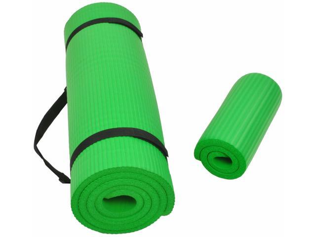 BalanceFrom GoYoga+ All-Purpose 1/2-Inch Extra Thick High Density Anti-Tear Exercise Yoga Mat and Knee Pad with Carrying Strap