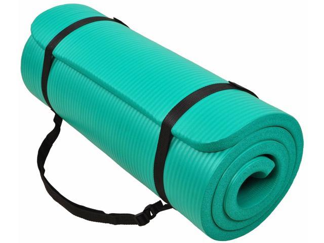 BalanceFrom GoCloud All-Purpose 1-Inch Extra Thick High Density Anti-Tear Exercise Yoga Mat with Carrying Strap