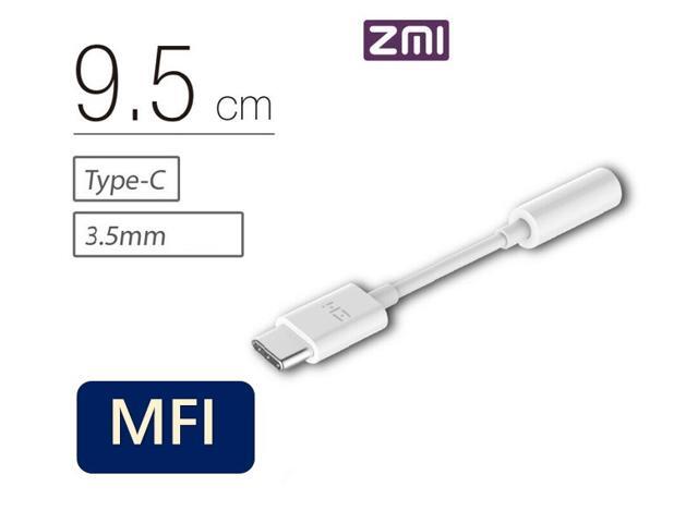 ZMI AL71A USB C to 35 mm Headphone Jack Adapter Apple MFi Certified Fast Charging Lightning to Headphone Jack Cable 8 cm with Connector for