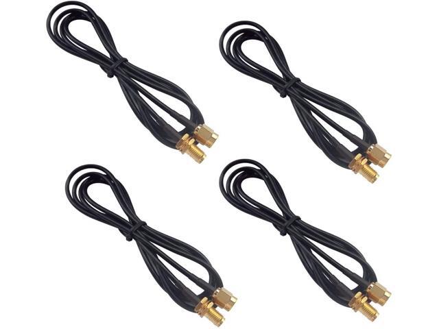 Mumaxun 4pcs 3ft/39inch Rg174 Antenna Extension Cable RP-SMA Male to Female Connector Adapter for Wireless LAN WAN Network Card Router Bridge Antenna