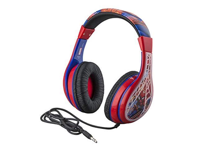 Spiderman Kids Headphones Adjustable Headband Stereo Sound 35Mm Jack Wired Headphones for Kids Tangle-Free Volume Control Foldable