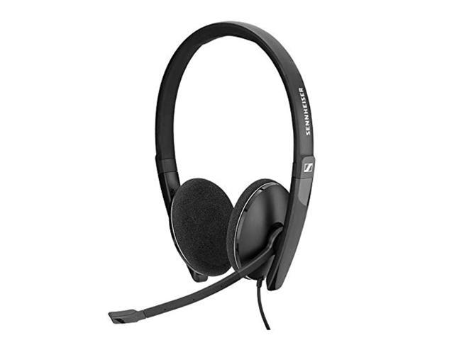 Sennheiser PC 82 CHAT wired headset for casual gaming e-learning and music noise cancelling microphone call control foldable microphone high
