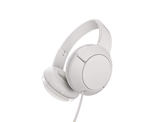 TCL MTRO200 On-Ear Wired Headphones Super Light Weight Headphones with 32mm drivers for Huge Bass and Built-in Mic - Ash White