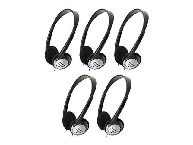 Panasonic RP-HT21 Lightweight Headphones with XBS (5 Pack)