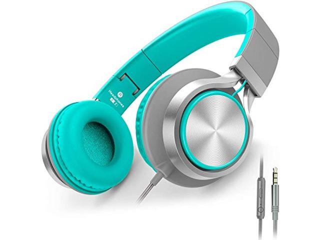 AILIHEN C8 Wired Headphones with Microphone and Volume Control Folding Lightweight Headset for Cellphones Tablets Smartphones Chromebook Laptop