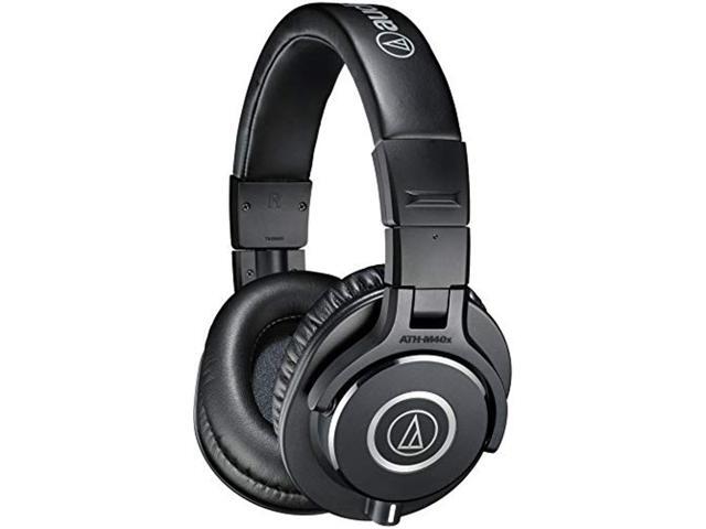 Audio-Technica ATH-M40x Professional Studio Monitor Headphone Black with Cutting Edge Engineering 90 Degree Swiveling Earcups Pro-grade