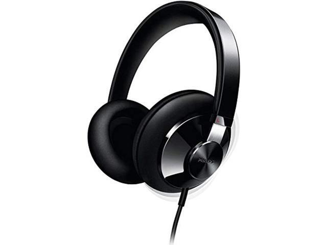 Philips Audio SHP6000/10 Hi-Fi Stereo Over Ear Headphones Black Semi-Open Acoustics 40mm Drivers Sound Isolation Full Cushioned Headband