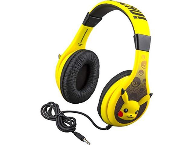 Pokemon Pikachu Kids Headphones Adjustable Headband Stereo Sound 35Mm Jack Wired Headphones for Kids Tangle-Free Volume Control Childrens