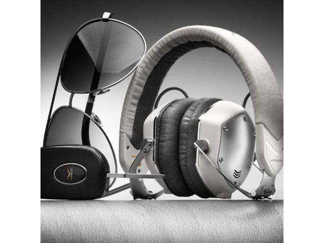 V-MODA XS On-Ear Folding Design Noise-Isolating Metal Headphone (White Silver)