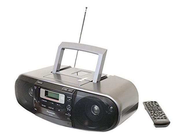 Panasonic RX-D55GC-K Boombox High Power MP3 CD AM/ FM Radio Cassette Recorder with USB & Music Port Sound with 2-Way 4-Speaker (Black)
