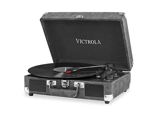 Victrola Vintage 3-Speed Bluetooth Portable Suitcase Record Player with Built-in Speakers Upgraded Turntable Audio Sound Includes Extra Stylus