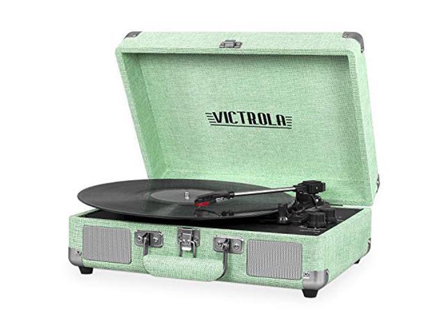Victrola Vintage 3-Speed Bluetooth Portable Suitcase Record Player with Built-in Speakers Upgraded Turntable Audio Sound Includes Extra Stylus