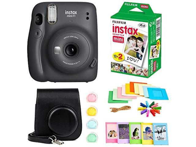Fujifilm Instax Mini 11 Instant Camera + Instax Mini Twin Pack Film + Hanging Frames + Plastic Frames + Case + Close Up Filters - All Inclusive