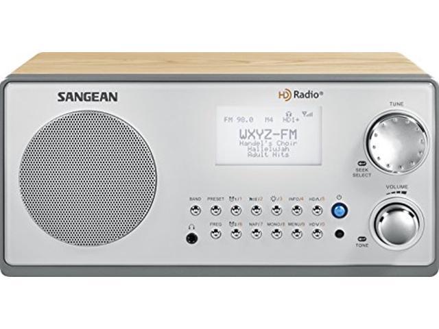 Sangean HDR-18 HD Radio/FM-Stereo/AM Wooden Cabinet Table Top Radio silver