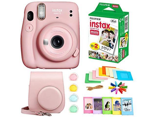 Fujifilm Instax Mini 11 Instant Camera + Instax Mini Twin Pack Film + Hanging Frames + Plastic Frames + Case + Close Up Filters - All Inclusive