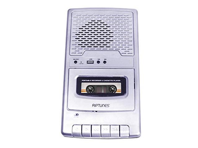 Riptunes Portable Cassette Recorder Player Tape to USB Audio Music Digital Converter Retro Classroom Shoebox Cassette Player and Recorder USB