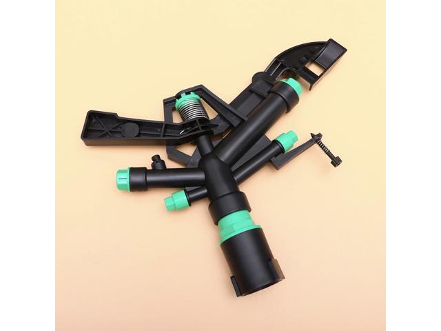 Metal 360 Degree Automatic Rotating Sprinkler Head Lawn Garden Irrigation Tools Adjustable Range Sprinkler (1 Inch 5 Nozzles)