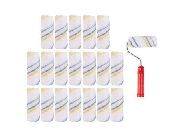 1 Set 21pcs Paint Rollers Mini Roller Brush Hot Melt Little Finger Roller Brush Coating Decorators Brush Wall Painting Tools (20pcs Roller Brush +