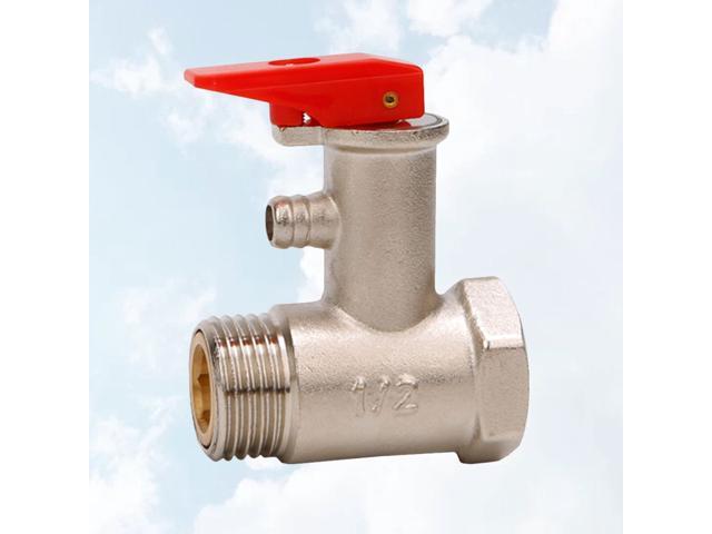 1Pc 08mpa Brass Nickel Plated Water Heater Relief Water Heater Pressure Relief Valve