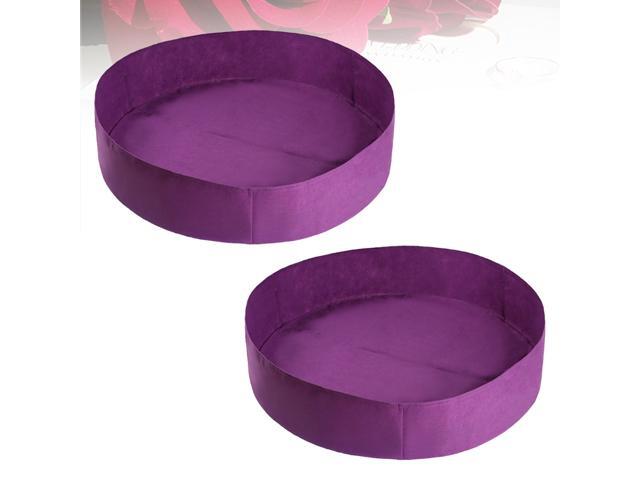 2pcs 60x20cm Planting Bags Fabric Planters Thickened Growing Pouch Moveable Planting Container for Home Garden (Purple)