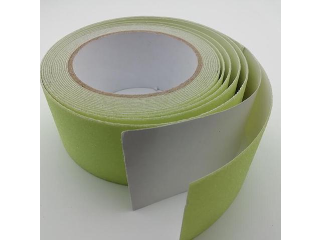 Anti-skid Tape Night Light Tape PET Fluorescent Tape Night Warning Sticker Non Paste Strip for Stair Step Store Shop (250x5cm)