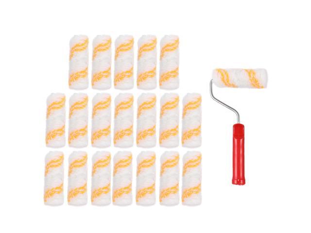 1 Set 21pcs Paint Rollers Mini Roller Brush Hot Melt Little Finger Roller Brush Coating Decorators Brush Wall Painting Tools (20pcs Roller Brush +