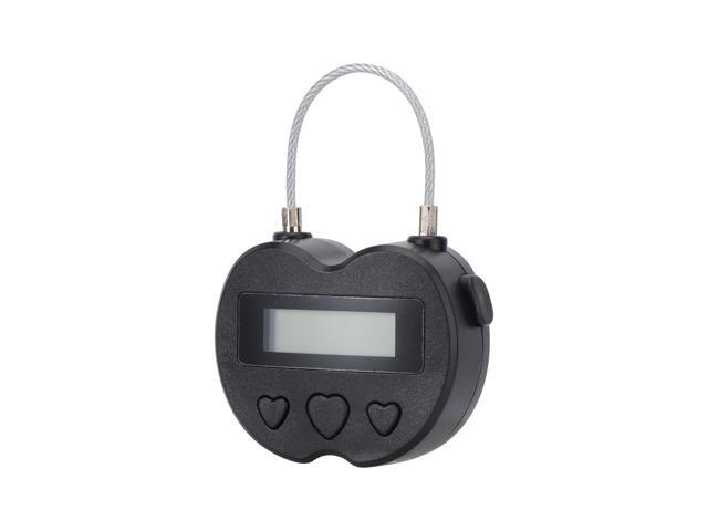 1Pc USB Charging Timer Steel Rope Lock Anti-addiction Countdown Padlock