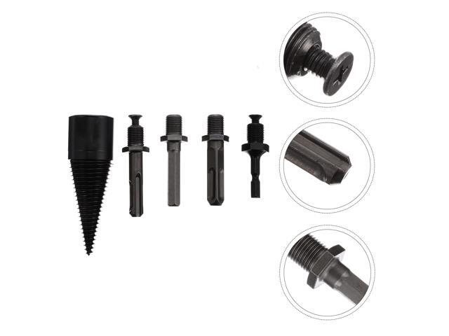 5 Pcs Cone Kindling Firewood Splitter Splitting Wood Cone Drill Bit Breaker