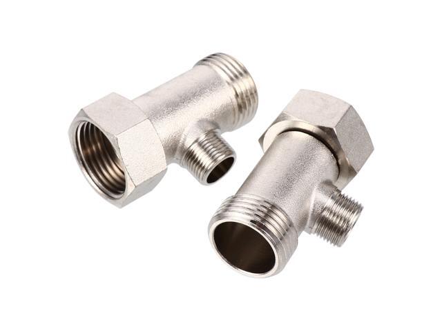 2pcs 3 Way Water Diverter 3-Valve Water Separator for Shower Head Toilet Bidet