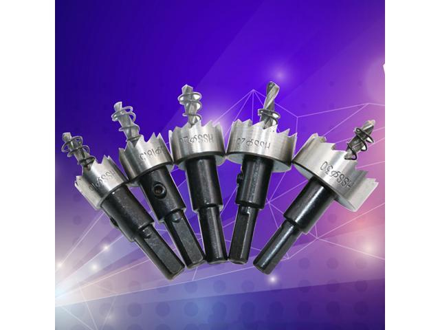 5PCS 16-30MM High Speed Steel HSS Drill Bit Heavy Duty Hole Set for Aluminum Iron Sheet Pipe 16mm/185mm/20mm/25mm/30mm