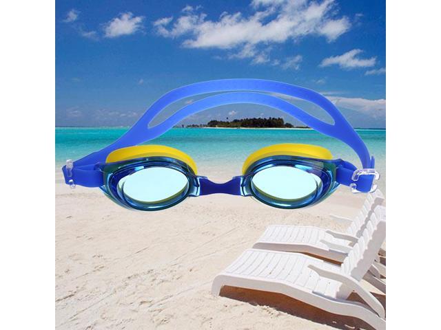 Kid Silicone Swim Goggles PC Anti-fog Lens Diving Glasses for Kids Teenagers and Adolescent