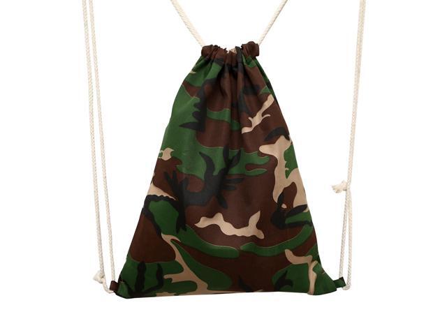 Camouflage Drawstring Travel Bags Pouch Sacks Shoulder Bags for Party Favors Outdoor Camping Picnics Hiking (Large Camouflage)