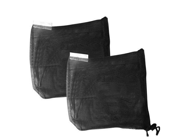 2 Pcs Net Drawstring Bag Mesh Equipment Bag Stuff Sack for Sports Beach Sundries Storage (Black)