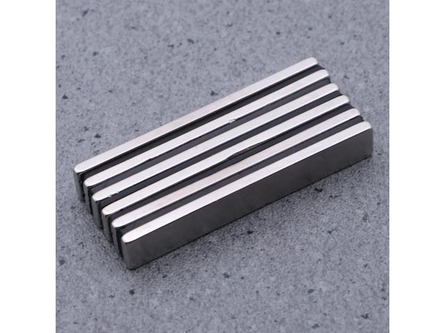 6 PCS Neodymium Magnets Rare Earth Magnets Magnets Strong Permanent Square Base Magnets - 60x10x3mm