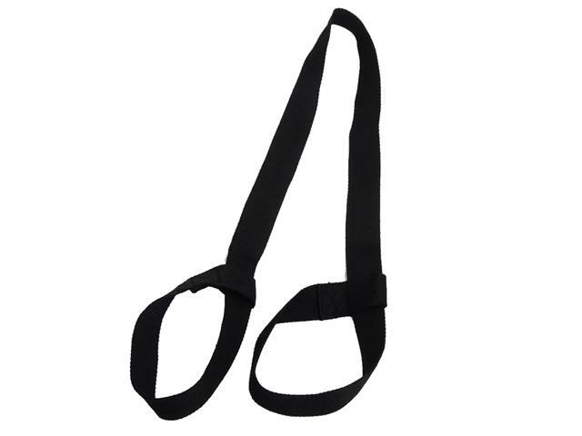 Adjustable Cotton Yoga Mat Strap Sling Exercise Mat Carrying Strap Carrier (Black)