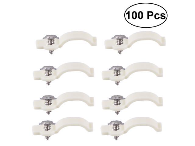 100 Pcs Bar Light Mounting Brackets Attachment Clip One-Side Fixing Clips for 10mm LED Strip Light