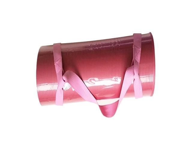 Extra Thick High Density Anti-Tear Exercise Yoga Mat with Carrying Strap (Red)
