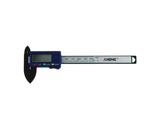 0-100mm 4inch LCD Digital Electronic Carbon Fiber Vernier Caliper Gauge Micrometer (Blue)