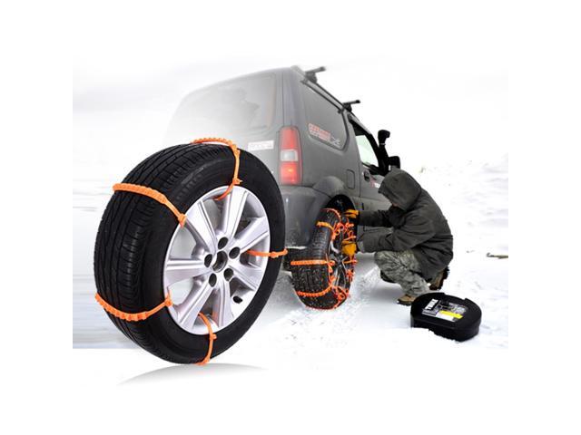 5pcs Tire Chains Set Flexible Nylon Automobile Anti-skid Mud Out The Snow Tires Non-slip Strap Snow Chain Snow Tire Antiskid Chain safety Kit