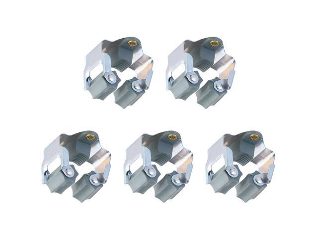 5pcs Mop and Broom Holder Wall Mounted Garden Storage Rack (Grey)